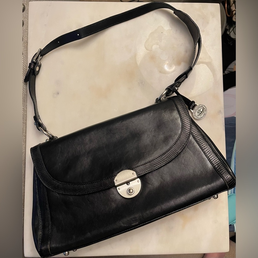 Brahmin purse black leather